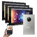 GOLIATH Hybrid IP Videotürsprechanlage | App | 1-Familie | 3x 10 Zoll HD | Unterputz