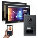 Hybrid IP Gegensprechanlage | Anthrazit | 1-Fam | 2x 10" HD | RFID | Unterputz | 180 Grad