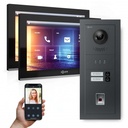 GOLIATH Hybrid IP Türsprechanlage Anthrazit 2-Fam 2x 7" Schwarz Fingerprint