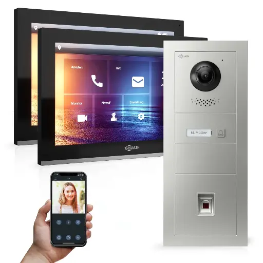 [AV-IPS-554] GOLIATH Hybrid IP Gegensprechanlage 2x 10 Zoll HD Fingerprint 