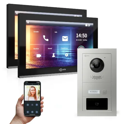 [AV-IPS-528] GOLIATH Hybrid IP Gegensprechanlage 2x 10 Zoll HD Unterputz