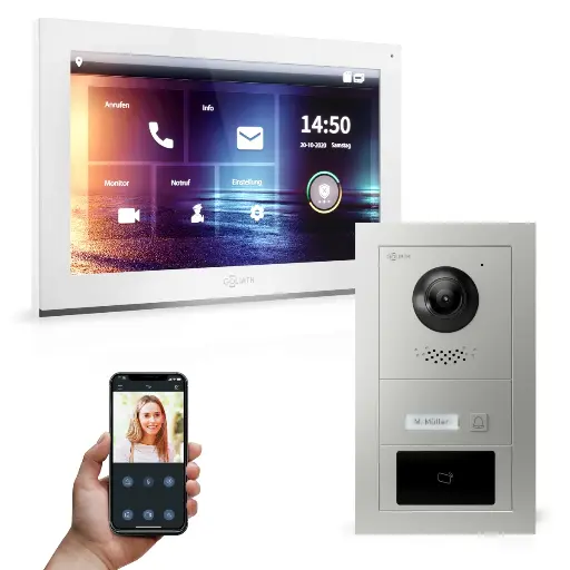 [AV-IPS-524] GOLIATH Hybrid IP Türsprechanlage 10 Zoll HD RFID Unterputz