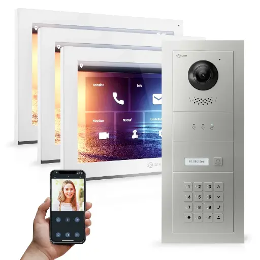 [AV-IPS-540] GOLIATH Hybrid IP Video Sprechanlage 1-Familie Keypad 180° Kamera