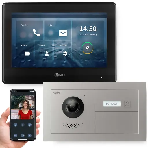 [AV-IPS-576H] GOLIATH Hybrid IP Video Türsprechanlage mit App 1-Familie 7 Zoll 
