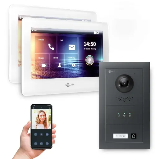 [AV-IPS-685] GOLIATH Hybrid IP Video Türsprechanlage mit App Anthrazit 1-Fam