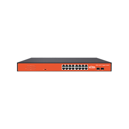 [WI-SG116F] Wi-Tek-Switch,16-Port-Gigabit-Switch + 2 Gigabit SFP